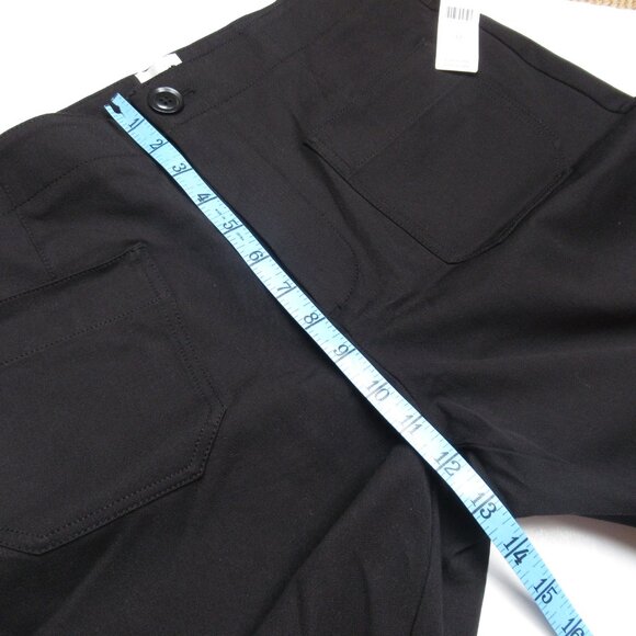 Anthropologie Maeve Bombshell Cuff Capri Pants Black 32 - Picture 7 of 11